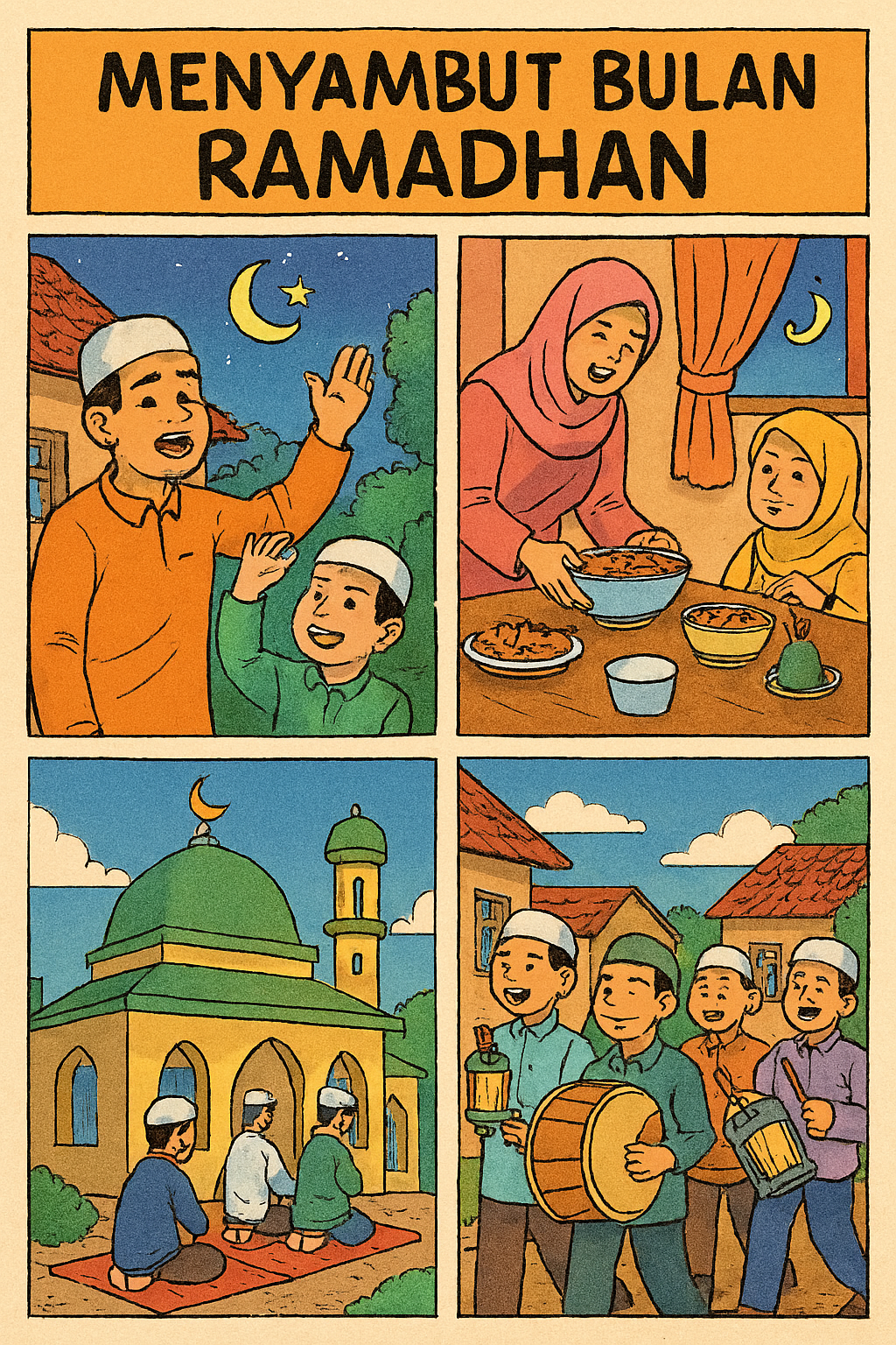 Cergam Bertema Menyambut Bulan Ramadhan